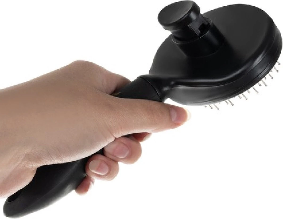 Purlov Zelfreinigende Kattenborstel En Hondenborstel - Haarverwijderaar Voor Huisdieren - Hondenborstel -Hondenhaar Kattenhaar Verwijderaar - Afbeelding 3