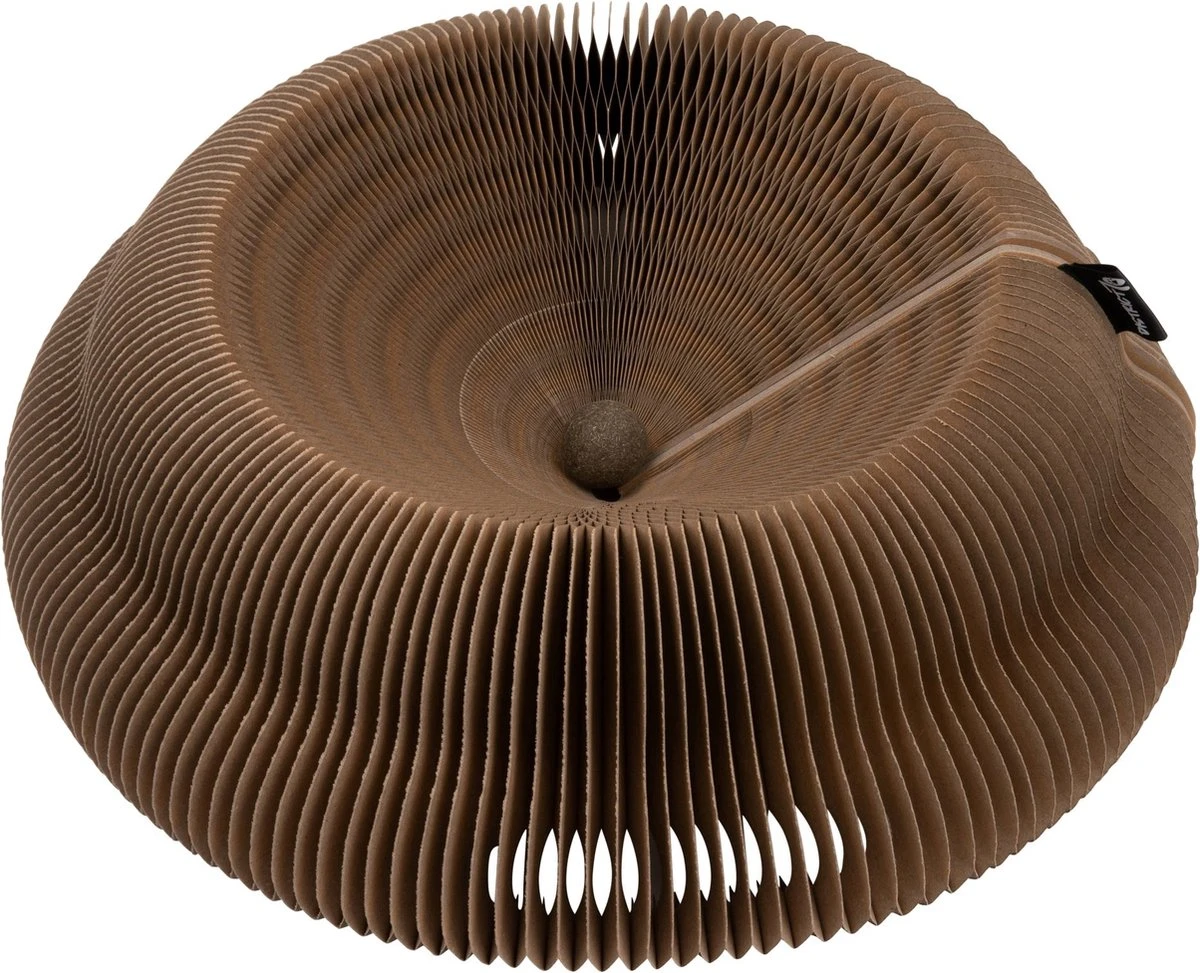 District 70 MAZE 3-in-1 Opvouwbare Kartonnen Kattenmand - Inclusief Catnip Balletje - Voor Slapen, Spelen En Krabben! - Afbeelding 7