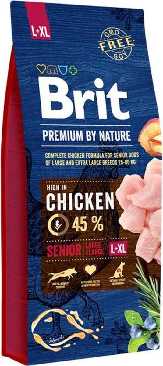 Brit Premium By Nature Hondenvoer Senior L/XL 15 Kg - Hond - Afbeelding 2