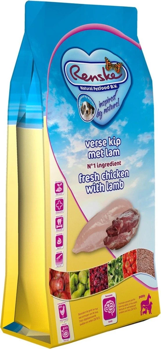 Renske - Super Premium Puppy Verse Kip En Lam - Hond 12 Kg - Afbeelding 5