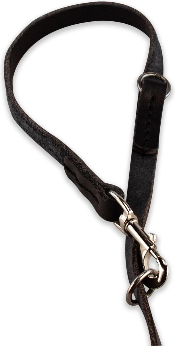 Multifunctionele Hondenriem - 220cm - Zwart - Leren Hondenriem - 100% Volnerfleer - Hondenriem Leer - Leiband Hond - Afbeelding 3