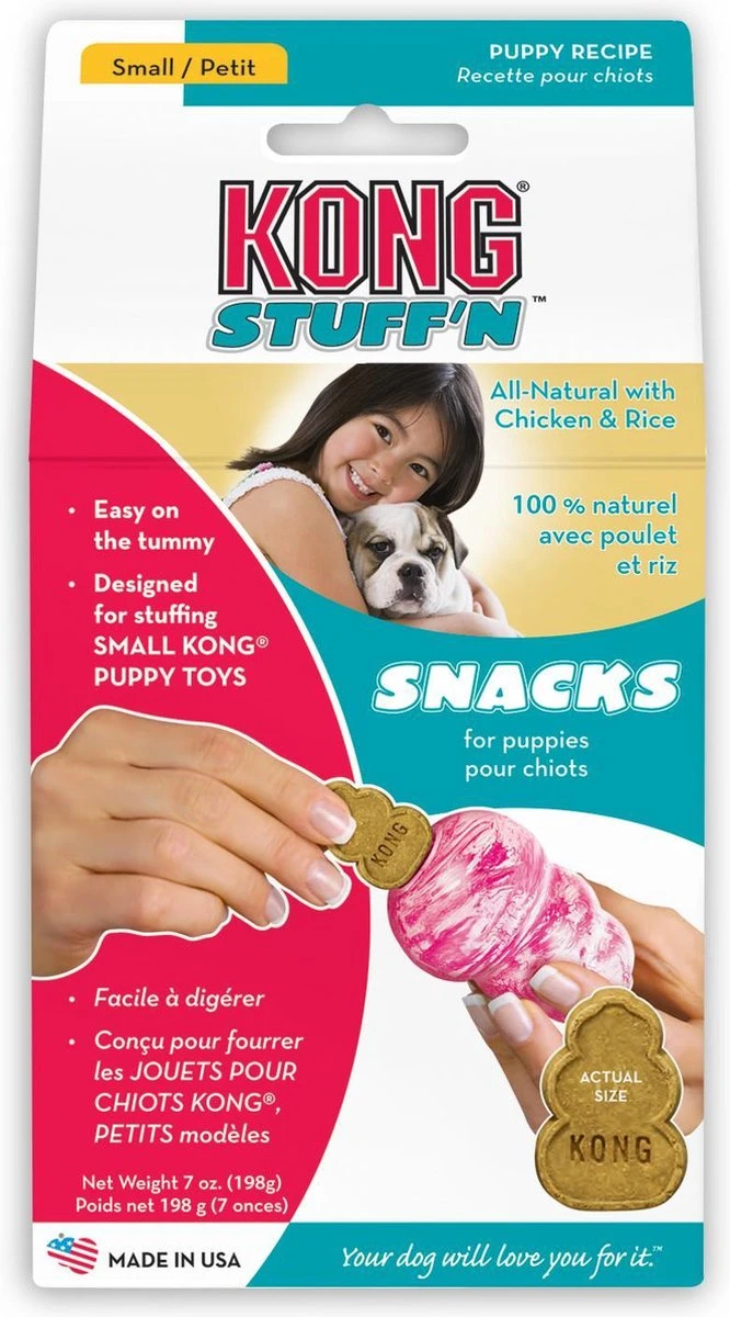 Kong Stuff 'N Mini Snacks Puppy Hondensnack - Kip & Rijst - Afbeelding 5
