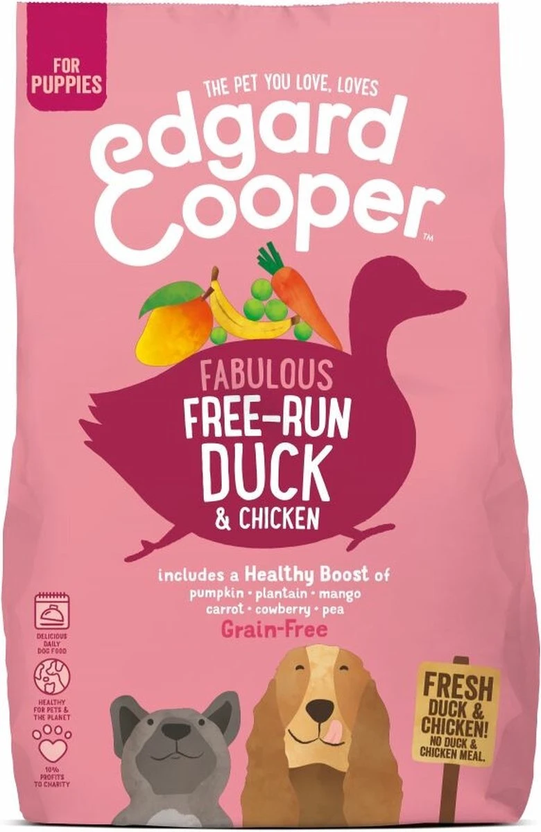 Edgard & Cooper Verse Scharreleend & Kip Puppy - Hondenvoer - 7kg - Afbeelding 12
