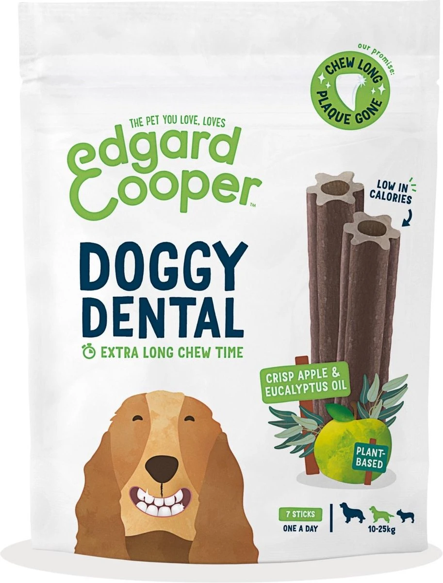Edgard & Cooper Doggy Dental Sticks Appel - Eucalyptusolie Medium - Afbeelding 11