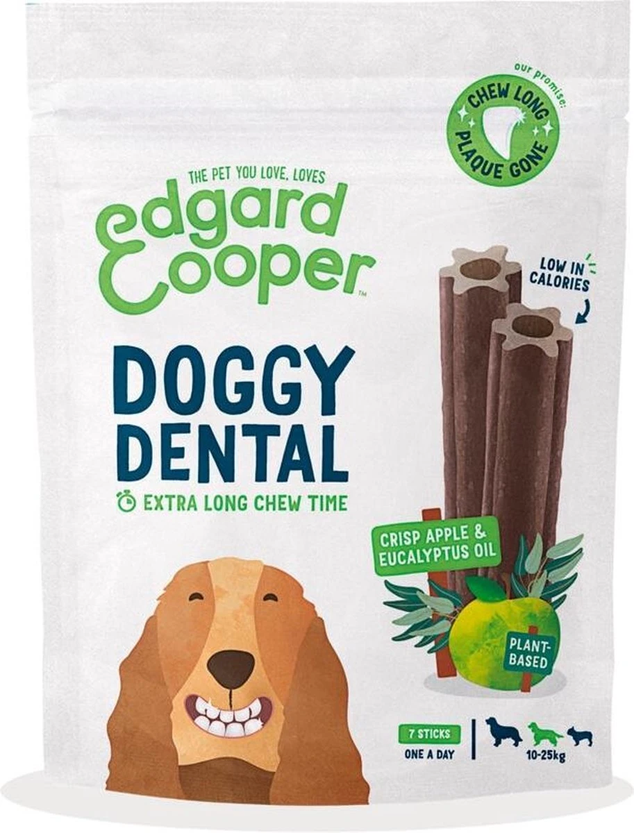 Edgard & Cooper Doggy Dental Sticks Appel - Eucalyptusolie Medium - Afbeelding 12