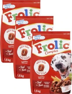Frolic Compleet Rund - Hondenvoer - 3 X 1.5 Kg