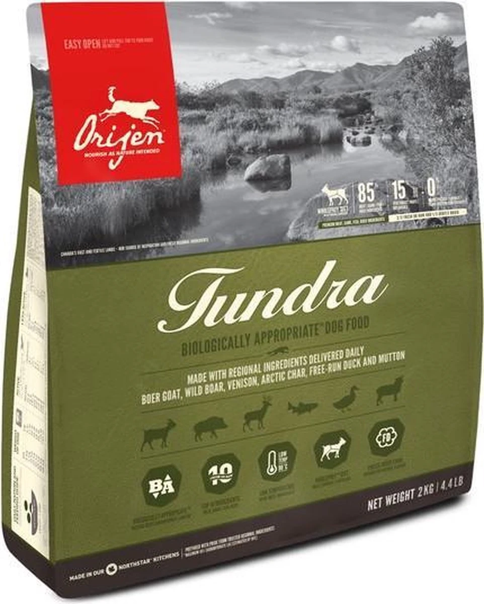 Orijen Whole Prey Tundra Dog - Geit & Zwijn - Hondenvoer - 2 Kg - Afbeelding 10